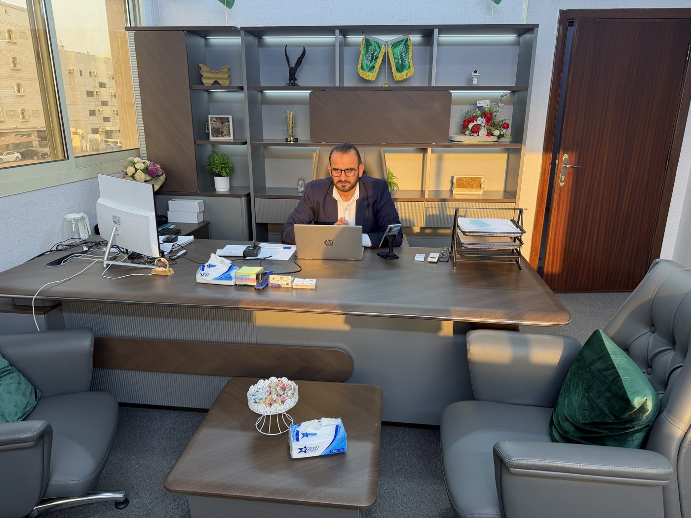 Chairman of Elaf International General Contracting Co. in his office, Jeddah